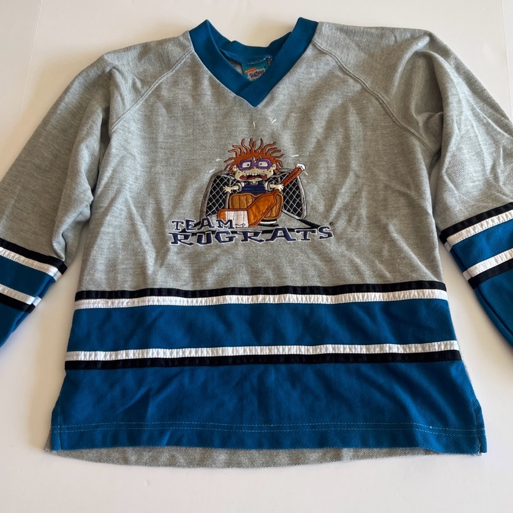 Nickelodeon Rugrats Teal & Light Gray Crewneck Sweatshirt